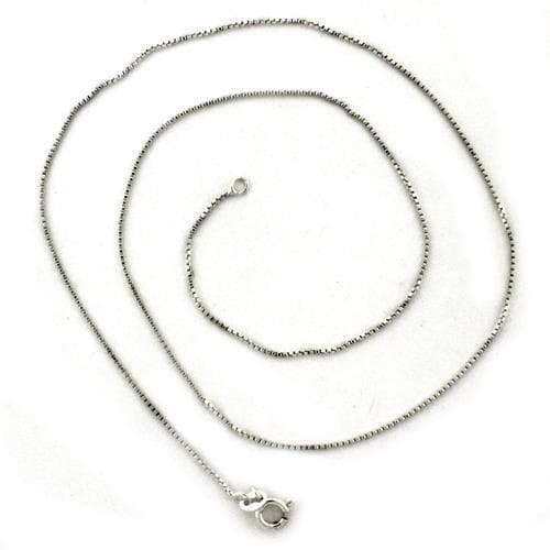 Sterling Silver Box Chain Necklace | The Stainless Jewelry
