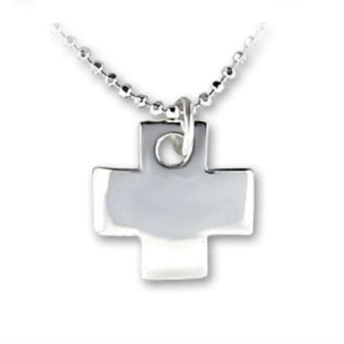 Sterling Silver Mother of Pearl Cross Pendant Necklace