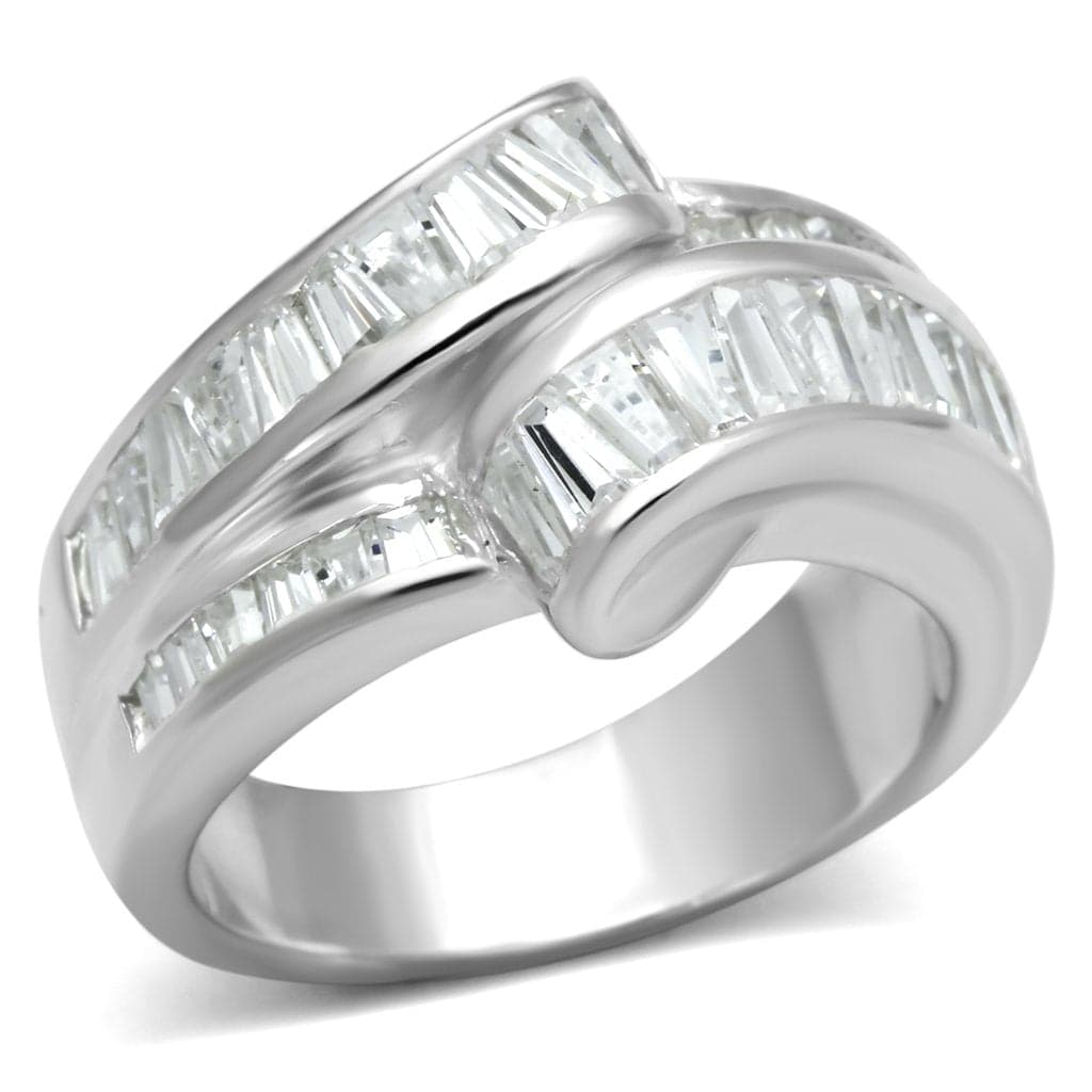Sterling Silver Baguette Fan Ring | The Stainless Jewelry