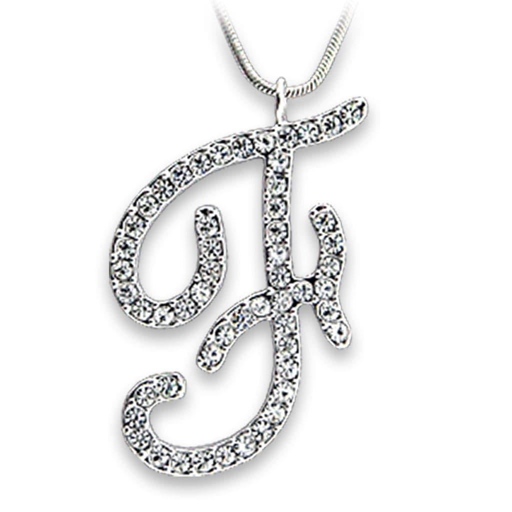 Brass Letter F Ornate Pendant | The Stainless Jewelry