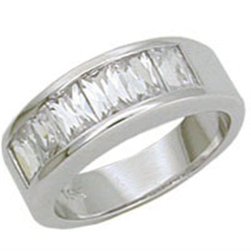 Sterling Silver Baguette Channel Band Ring