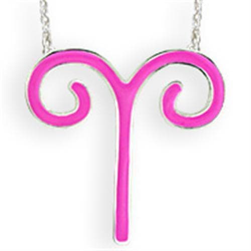Brass Pink Enamel Aries Pendant | The Stainless Jewelry
