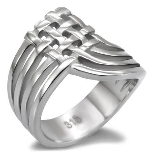 Stainless Steel Woven Basket Ring | The Stainless Jewelry