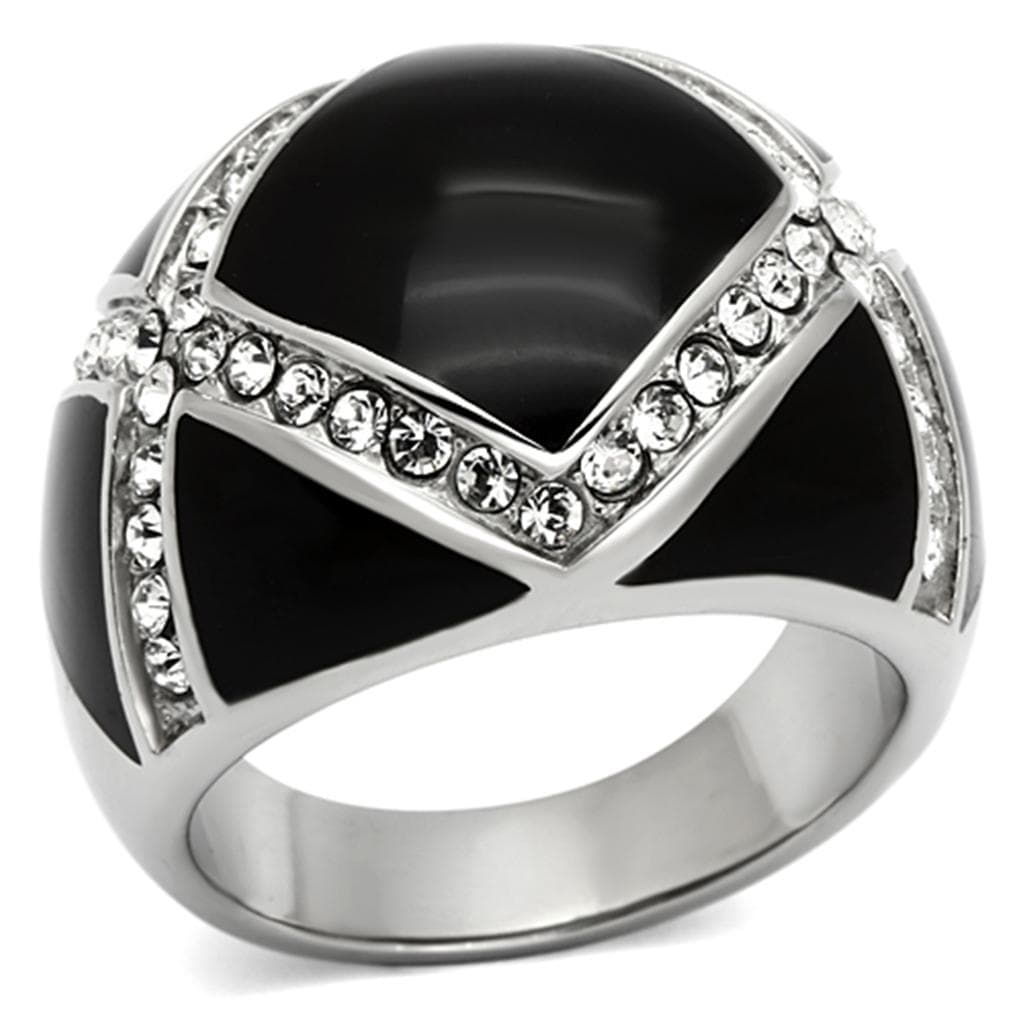 Stainless Steel Chevron Crossover Ring | The Stainless Jewelry