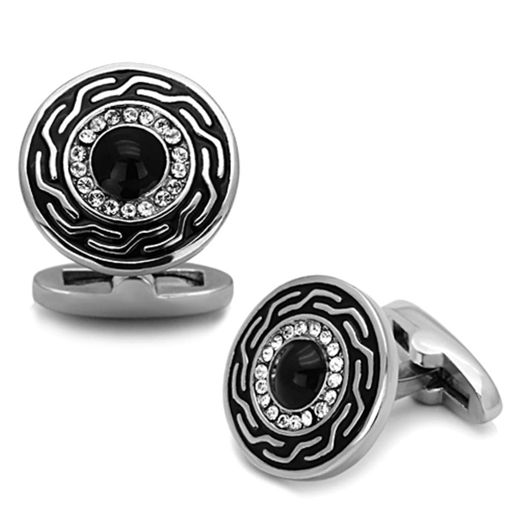 Stainless Steel Onyx Celtic Cufflink | The Stainless Jewelry