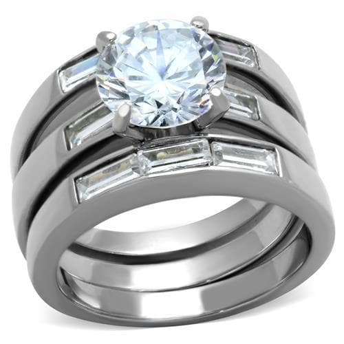 Stainless Steel Triple Band Bridal Ring | The Stainless Jewelry