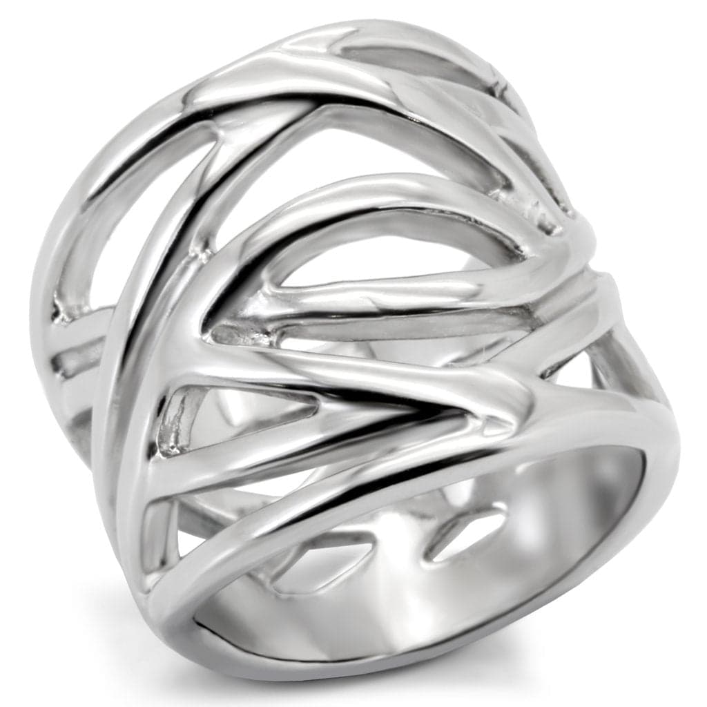 Stainless Steel Intertwined Wire Open Dome Ring