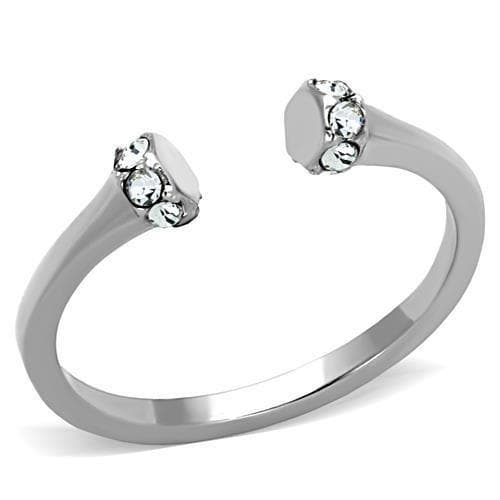 Stainless Steel CZ Paw Print Ring | The Stainless Jewelry