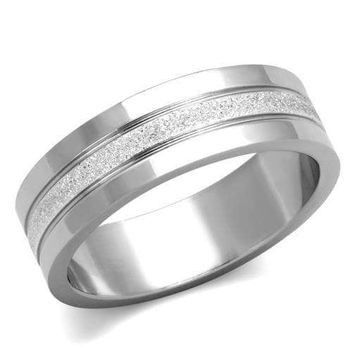 Stainless Steel Sandblast Wide Band Ring | The Stainless Jewelry
