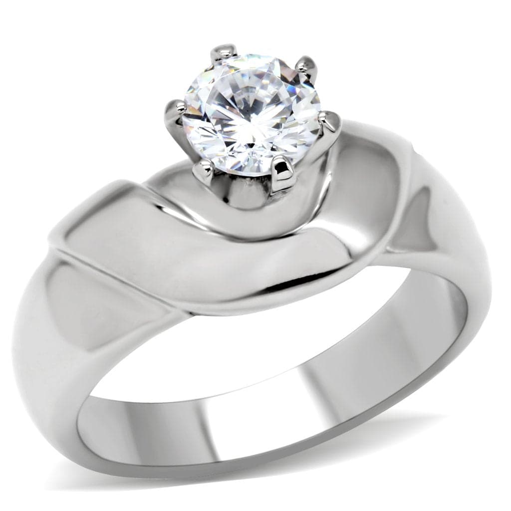 Stainless Steel Round Channel Band Ring | The Stainless Jewelry