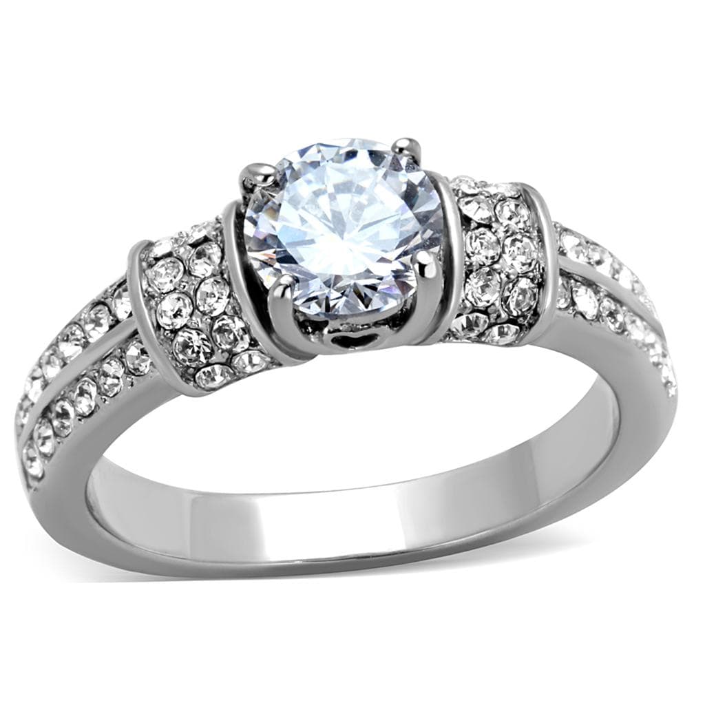 Stainless Steel Split Shank Bridal Ring | The Stainless Jewelry