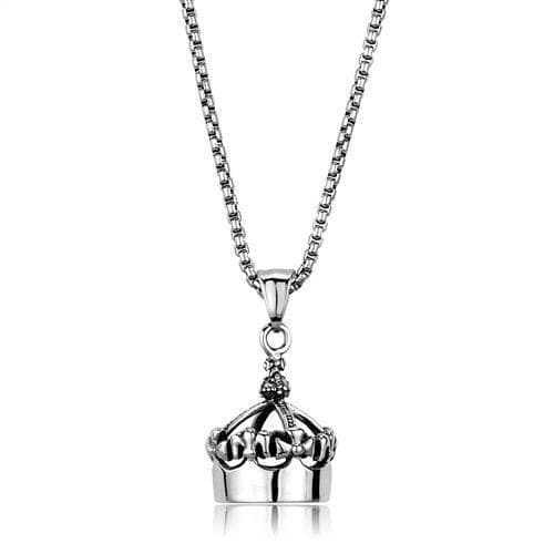 Stainless Steel Crown Pendant Necklace | The Stainless Jewelry