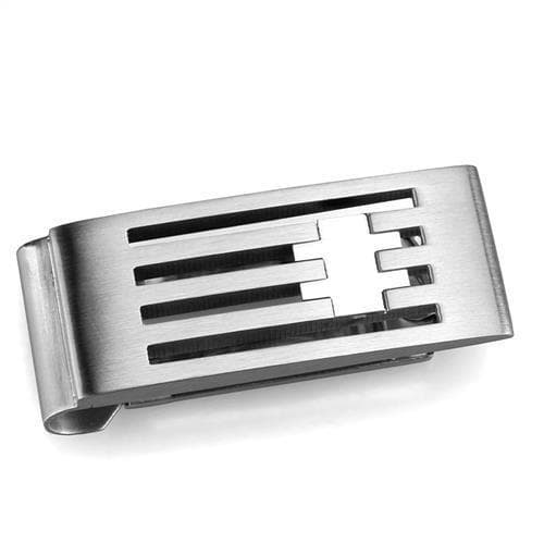 Stainless Steel White Topaz Money Clip | The Stainless Jewelry