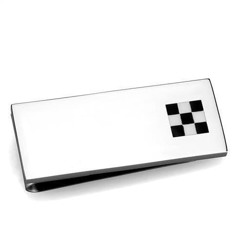Stainless Steel Smoky Quartz Band Money Clip