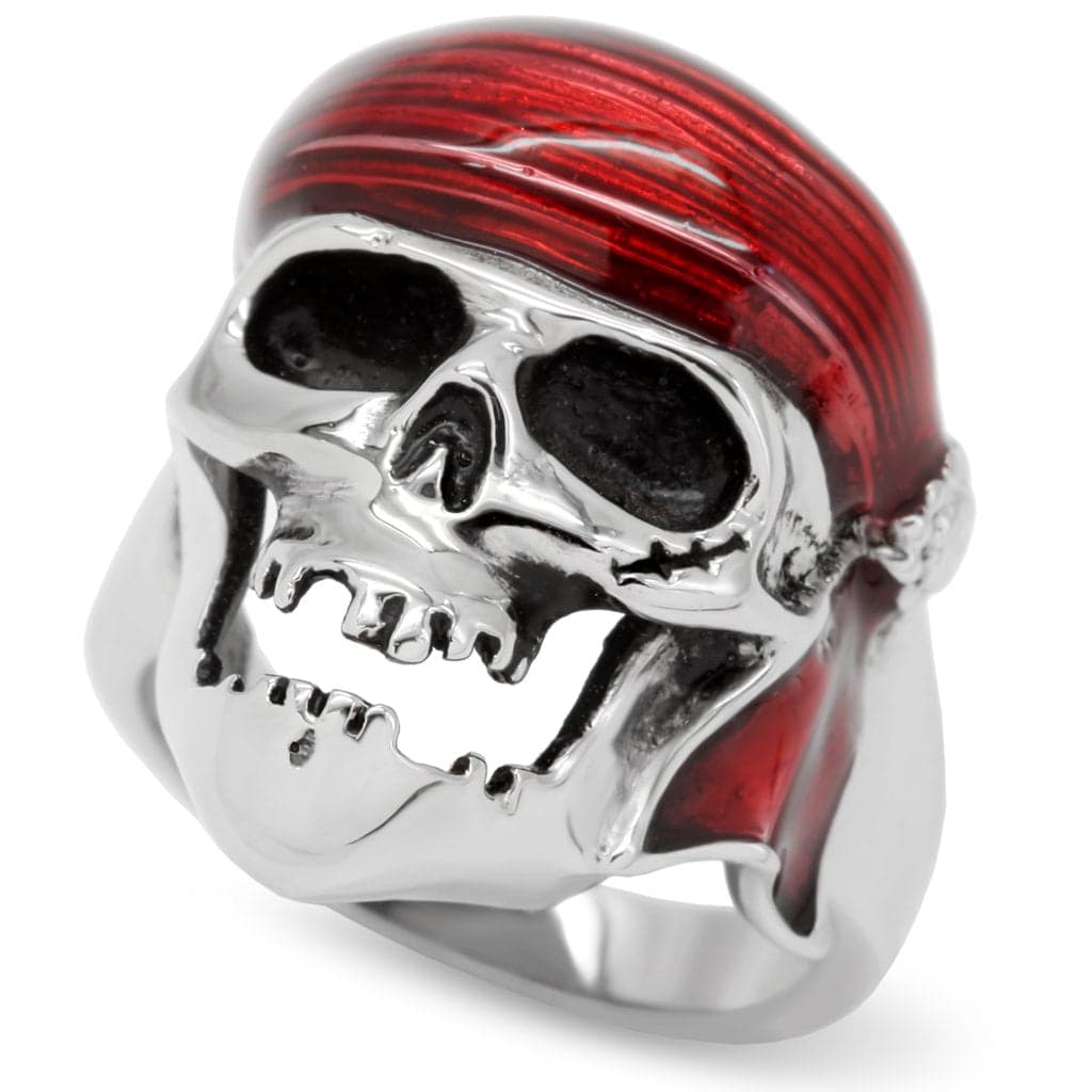 Stainless Steel Pirate Skull Bandana Ring | The Stainless Jewelry