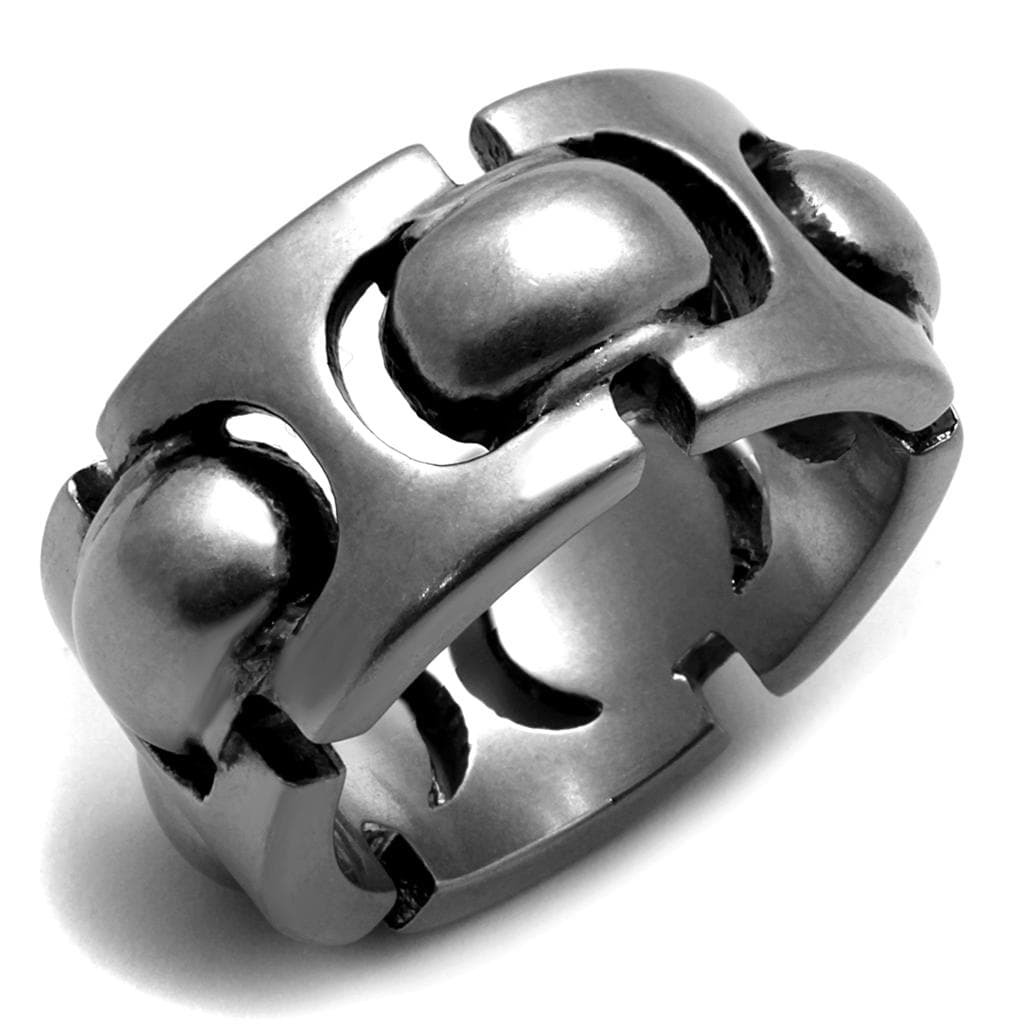 Stainless Steel Polished Bold Link Chain Band Ring