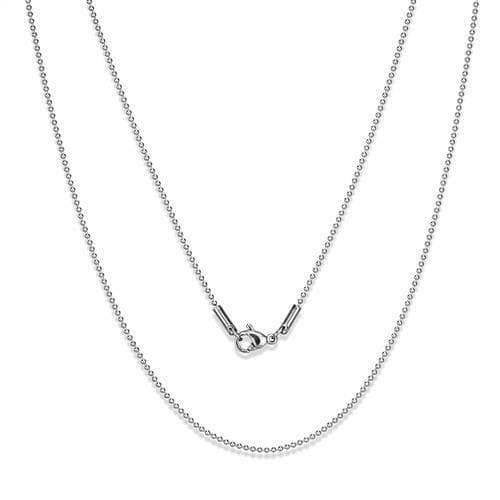 Stainless Steel Silver Ball Bead Necklace | The Stainless Jewelry