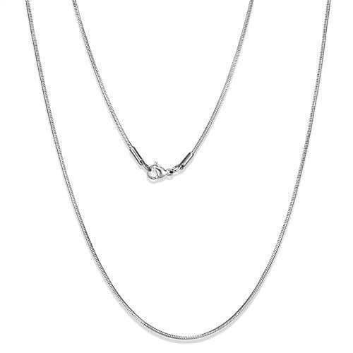 Stainless Steel Silver Snake Fine Delicate Necklace