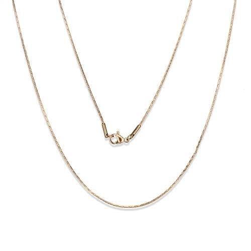 Stainless Steel Rose Gold IP Snake Layered Necklace