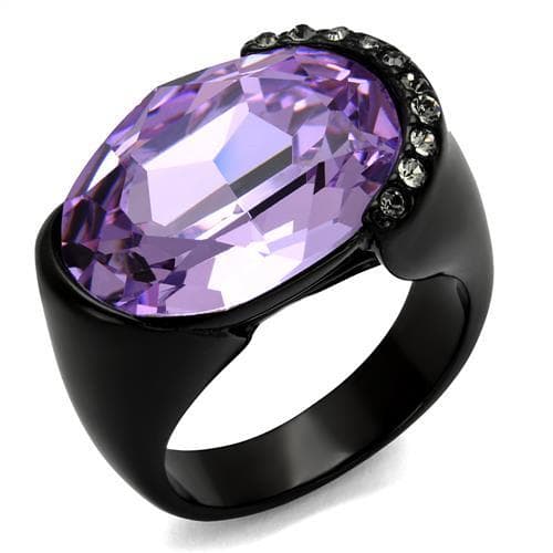 Stainless Steel Amethyst Oval Cocktail | The Stainless Jewelry
