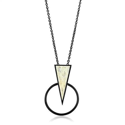 Stainless Steel Geometric Triangle Circle Minimalist Pendant