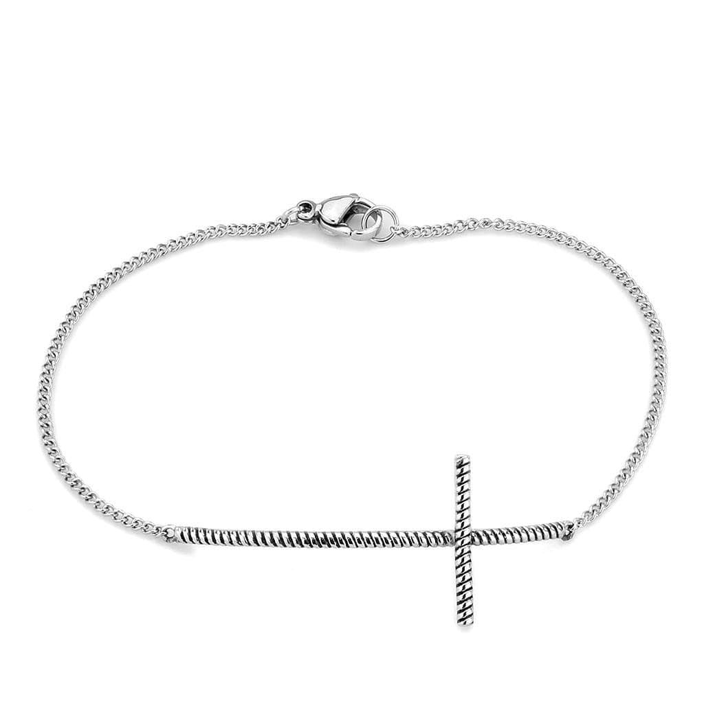 Stainless Steel Silver Polished Snake Chain Adjustable Bracelet