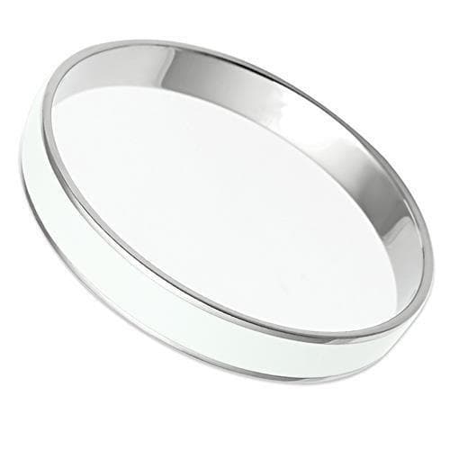 Stainless Steel Silver Mint Enamel Thin Bracelet