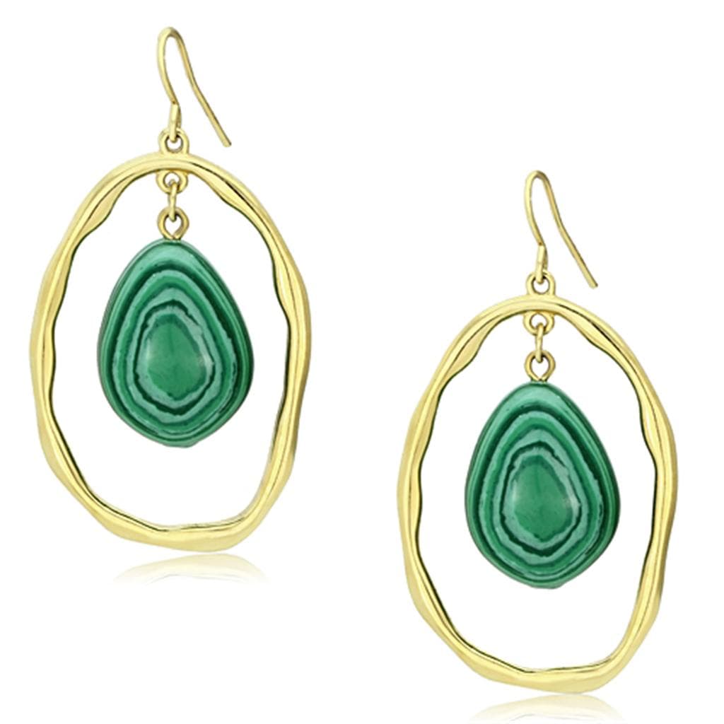 Brass Cream Enamel Cuff Earrings | The Stainless Jewelry