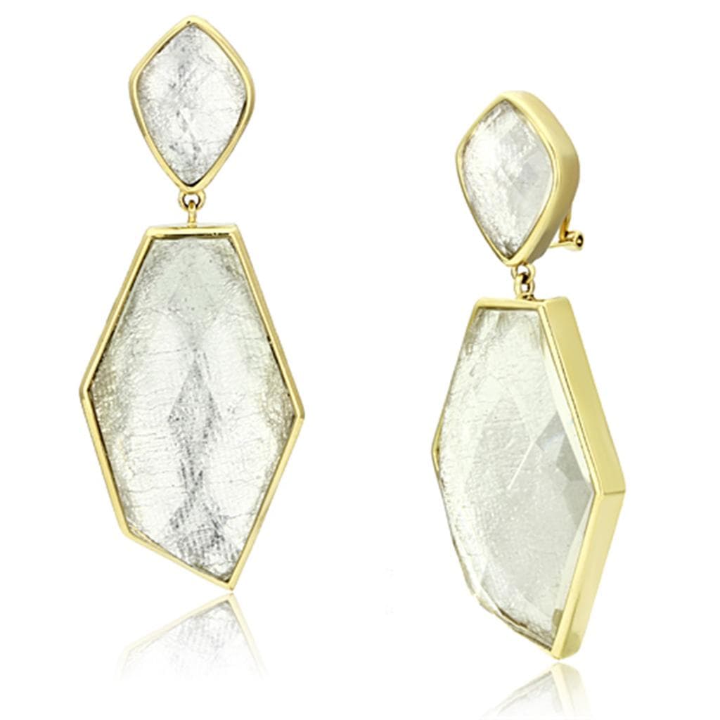 Brass Pastel Drop Earrings | The Stainless Jewelry