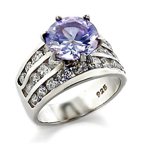 Sterling Silver Amethyst CZ Ring | The Stainless Jewelry