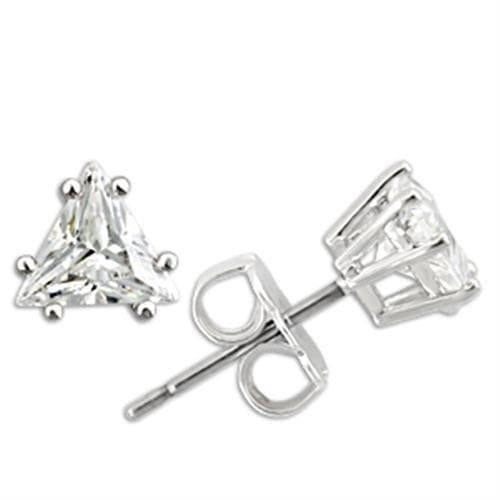 Sterling Silver Round Cut Stud Earrings | The Stainless Jewelry