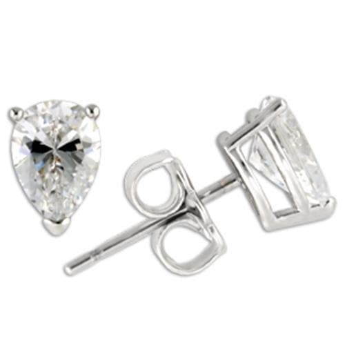Sterling Silver Heart Solitaire Stud Earrings