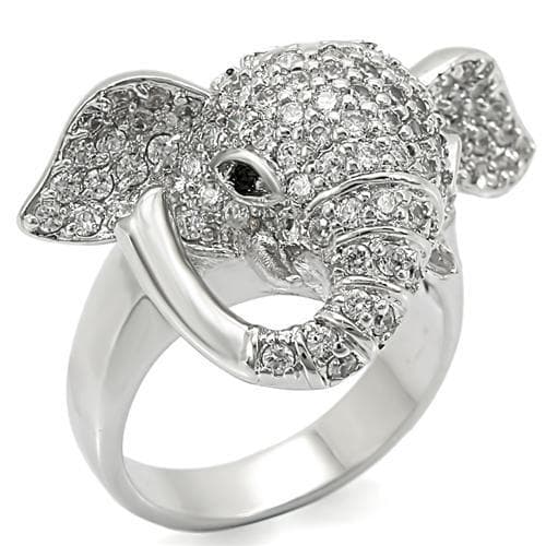 Brass Crystal Elephant Ring | The Stainless Jewelry
