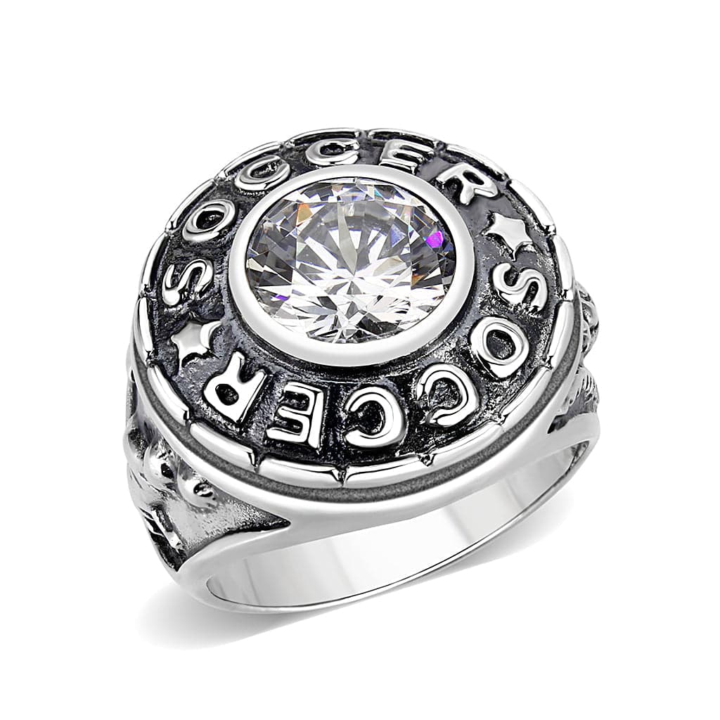 Sterling Silver Clear CZ Solitaire Ring