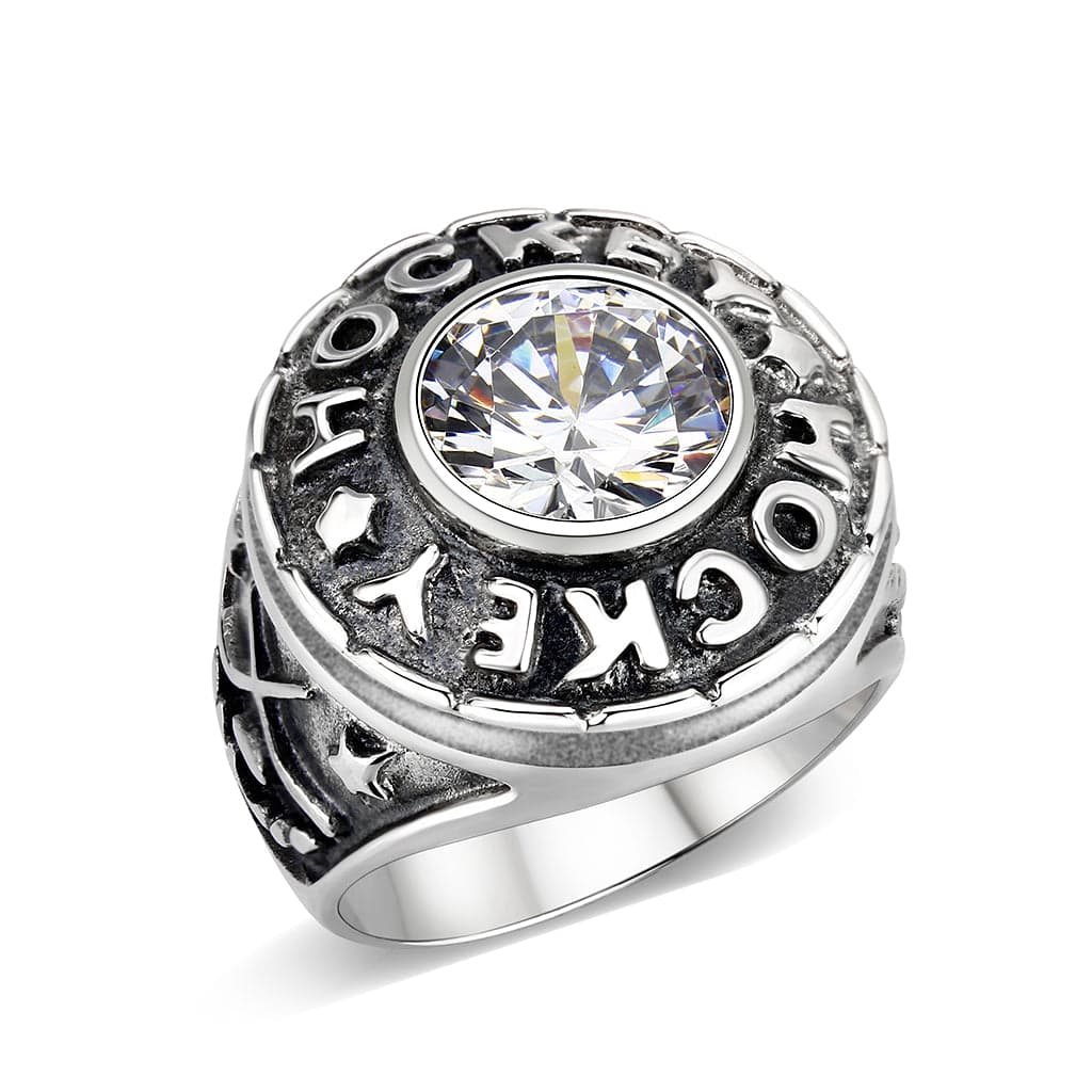 Sterling Silver Black Epoxy Ring