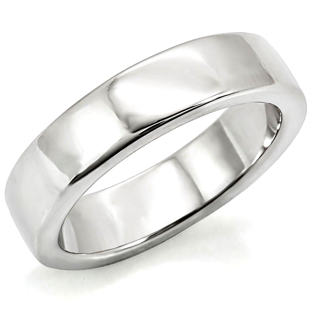 Brass Silver Plain Polished Comfort Fit Band Ring