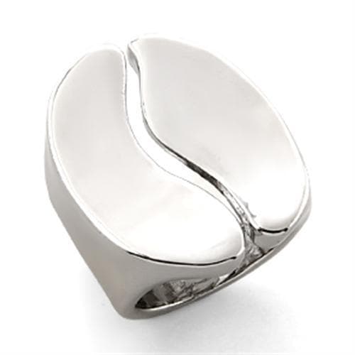 Silver Polished Satin Yin Yang Dome Signet Ring