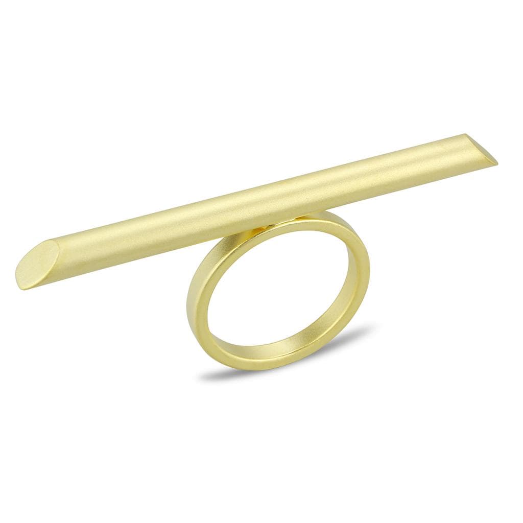 Brass Gold Minimalist Bar Circle Ring