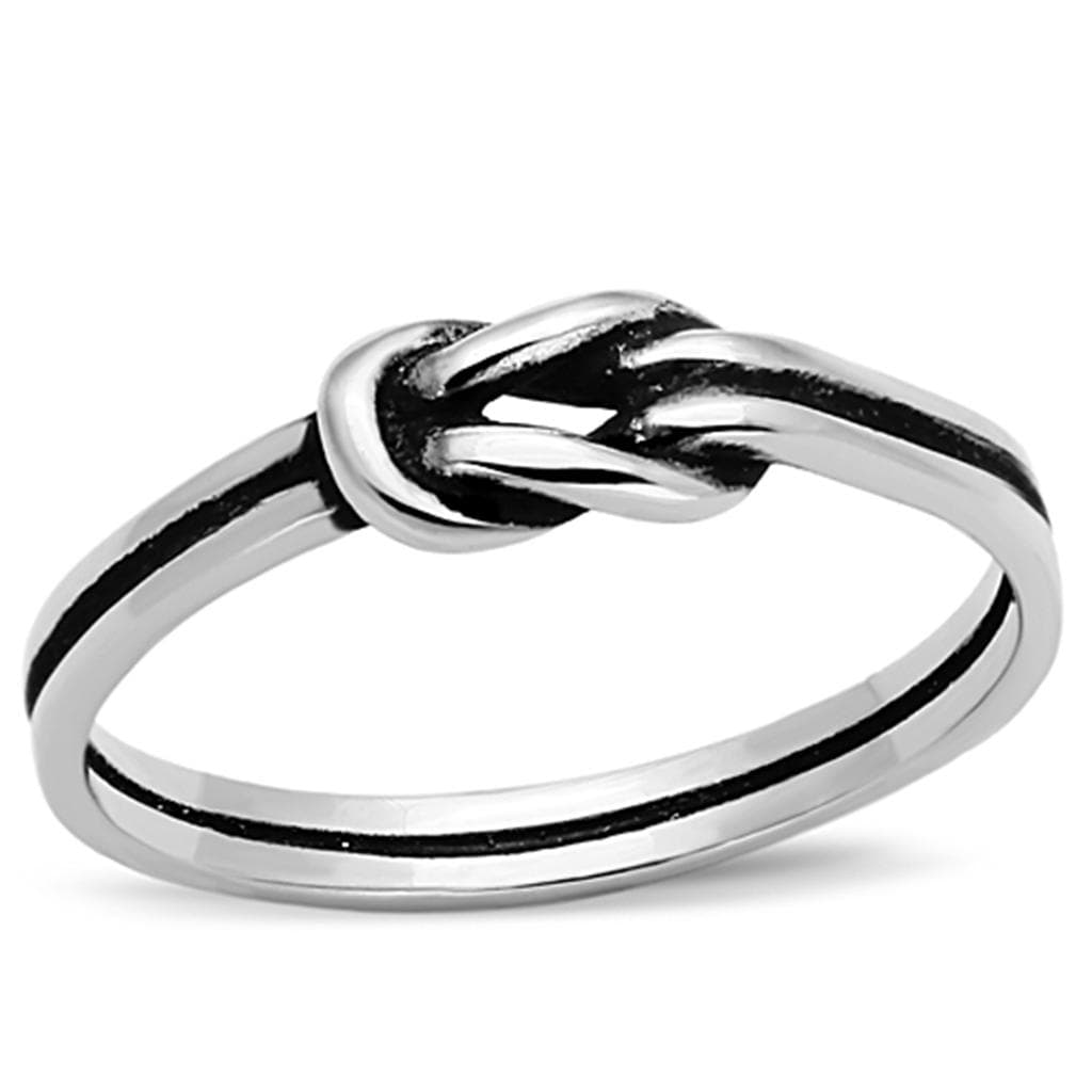 Stainless Steel Polished Love Knot Band Ring