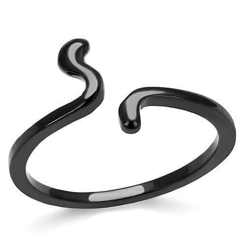 Stainless Steel Black IP Snake Wrap Ring