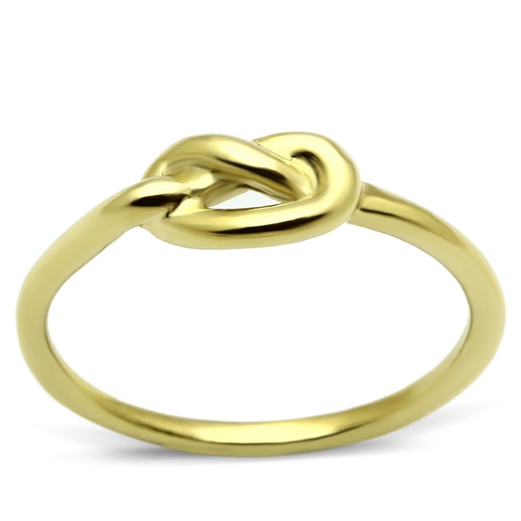 Stainless Steel Gold IP Love Knot Polished Ring