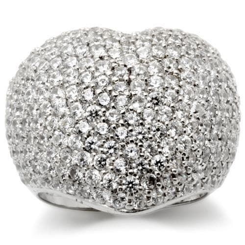 Brass CZ Dome Apple Ring