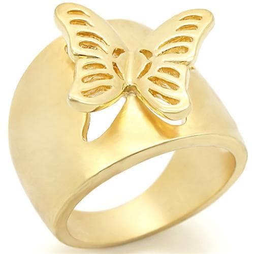 Brass Gold Butterfly Ring