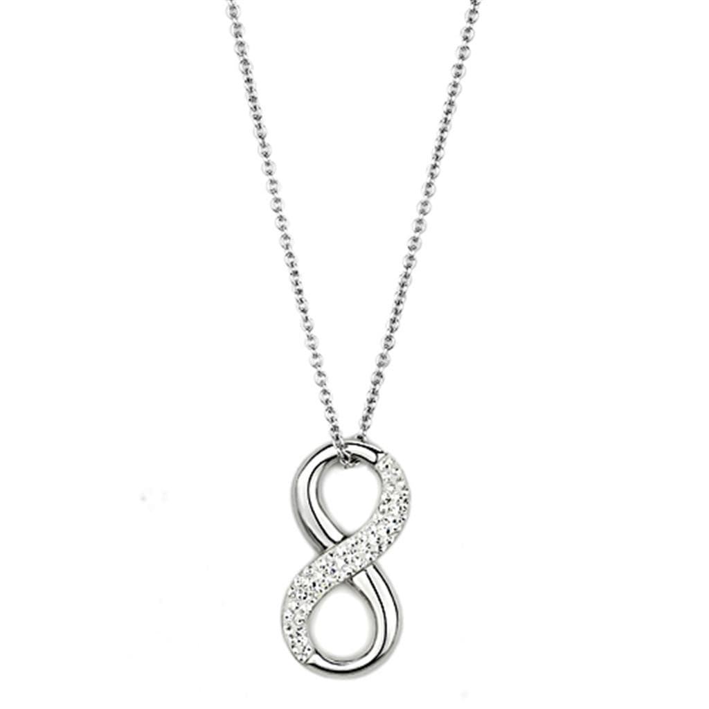 Brass CZ Pave Infinity Symbol Pendant