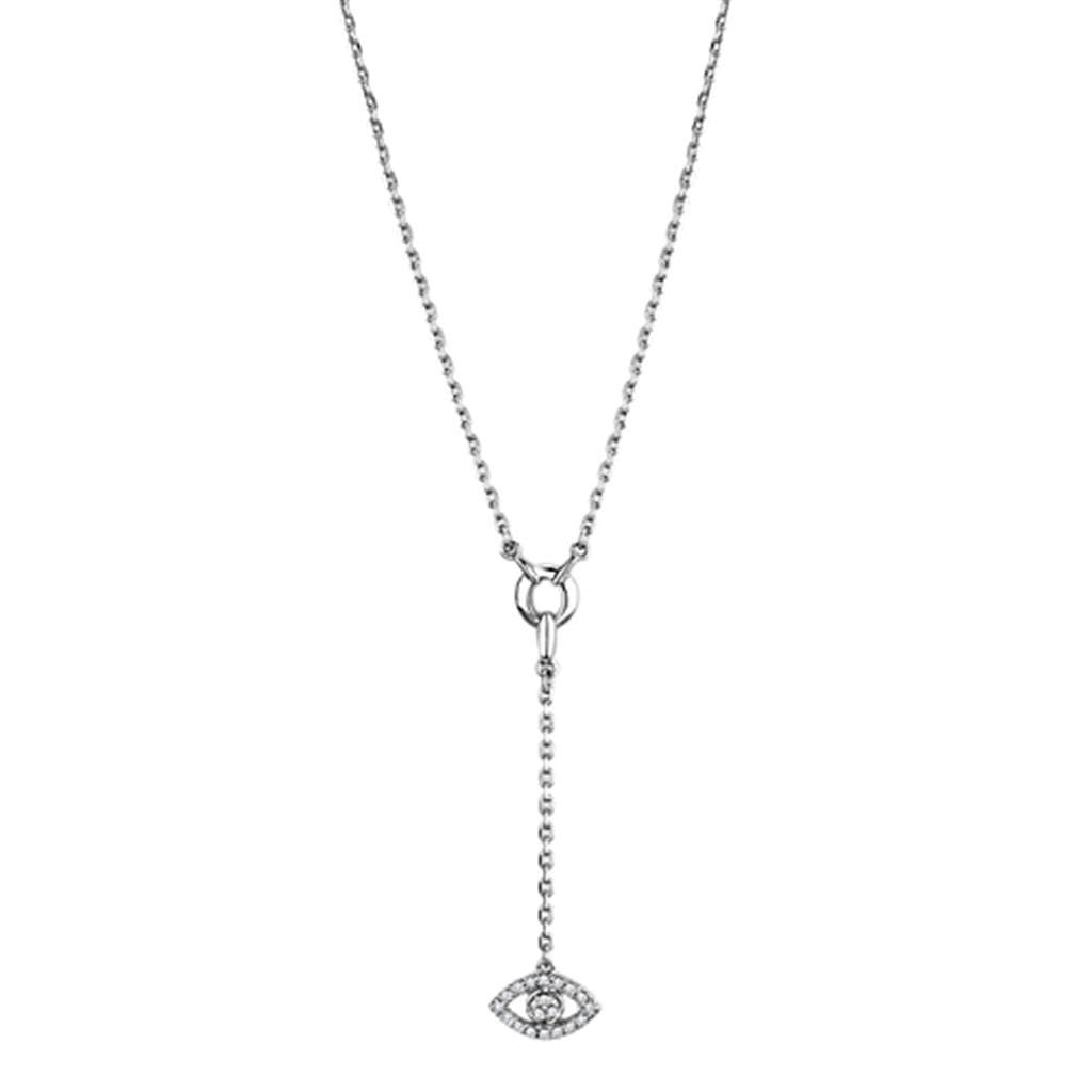 Brass CZ Pave Evil Eye Dangle Pendant