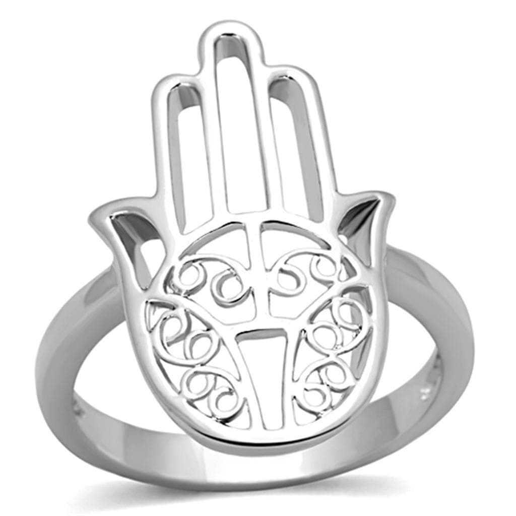 Brass Hamsa Hand Filigree Cross Open Ring
