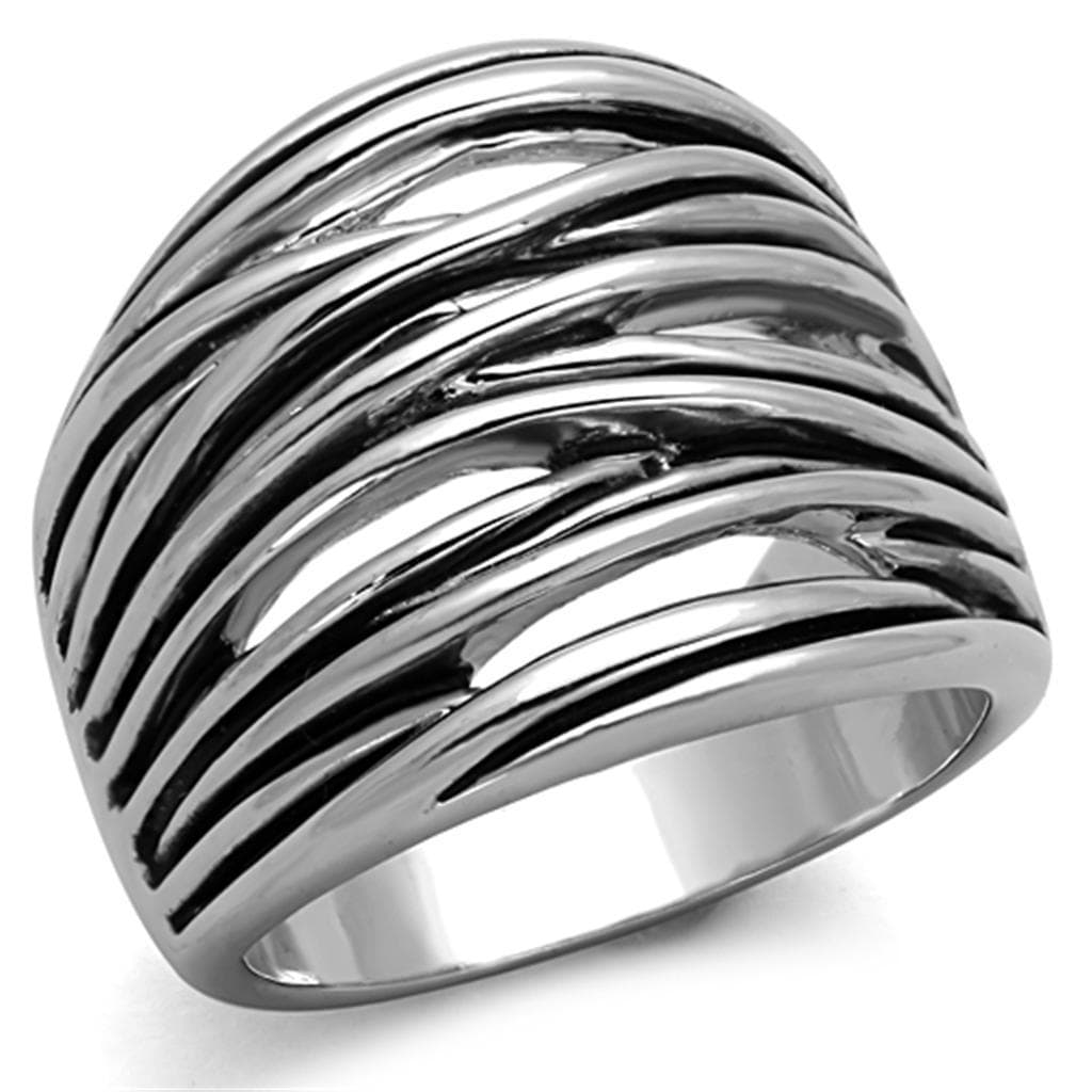 Brass Polished Multi-Row Wrap Wide Band Ring