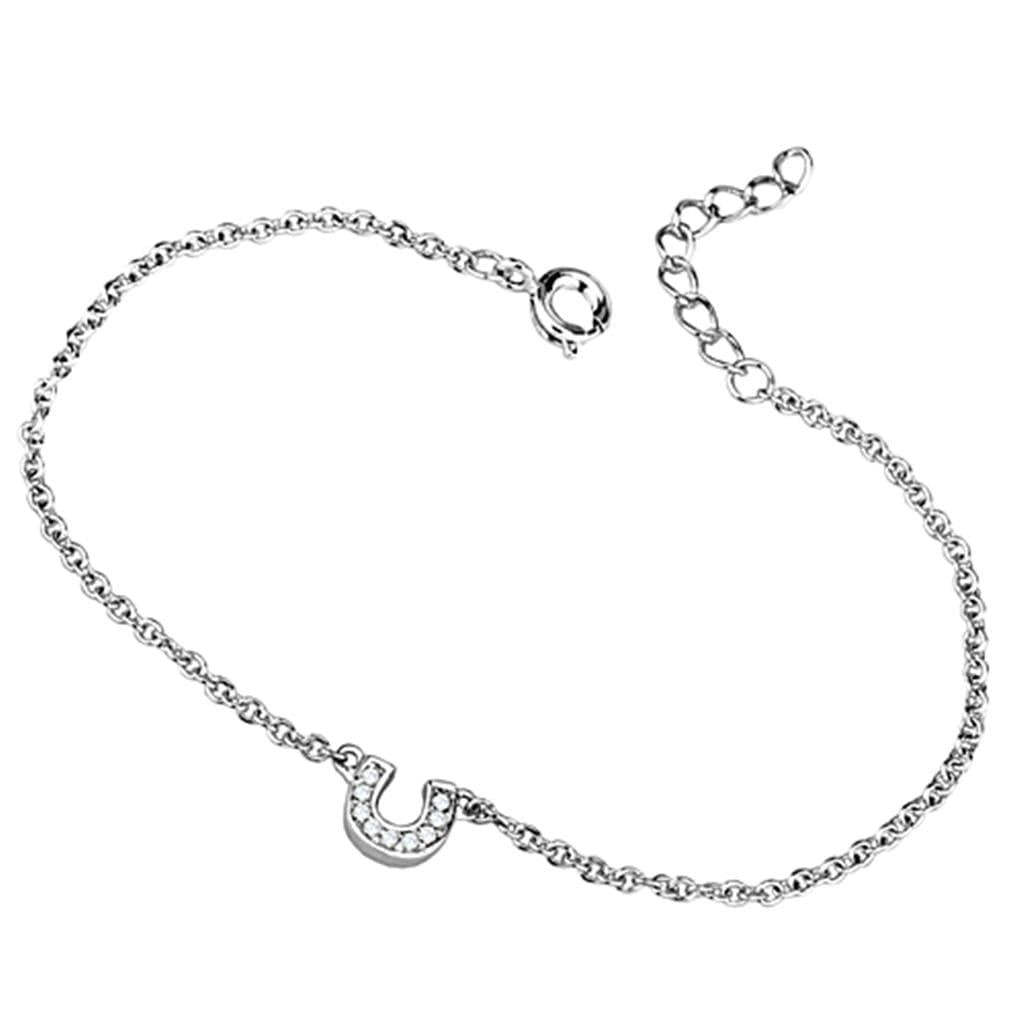 Brass CZ Delicate Chain Station Ring