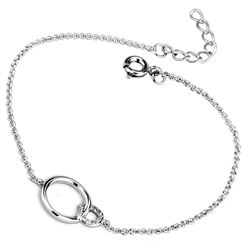 Brass Polished Circle Charm Chain Bracelet
