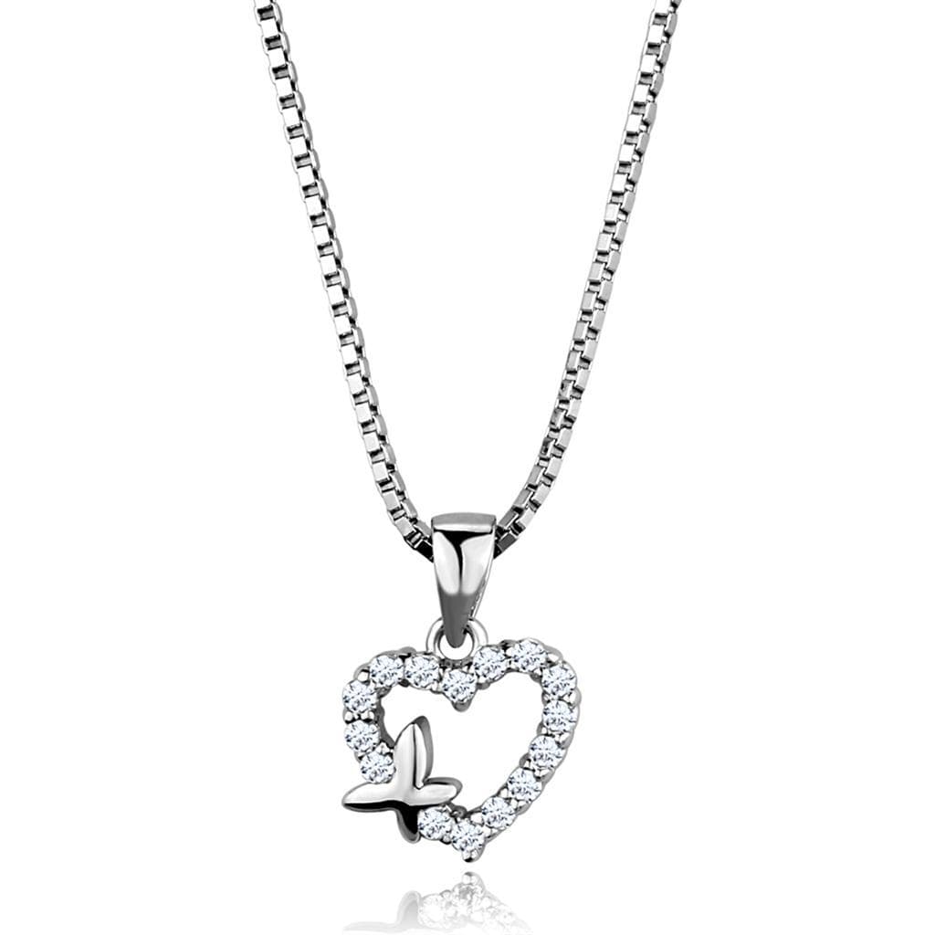 Brass CZ Heart Star Charm Pendant